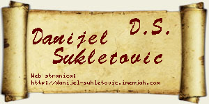 Danijel Šukletović vizit kartica